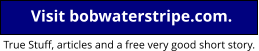 Go to Bob’s home page Visit bobwaterstripe.com. True Stuff, articles and a free very good short story.